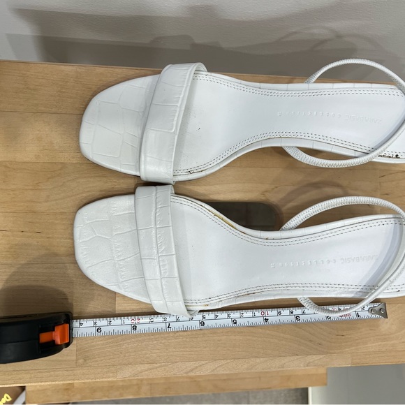 Zara white sandal 39 with elastic heal strap - Picture 3 of 4